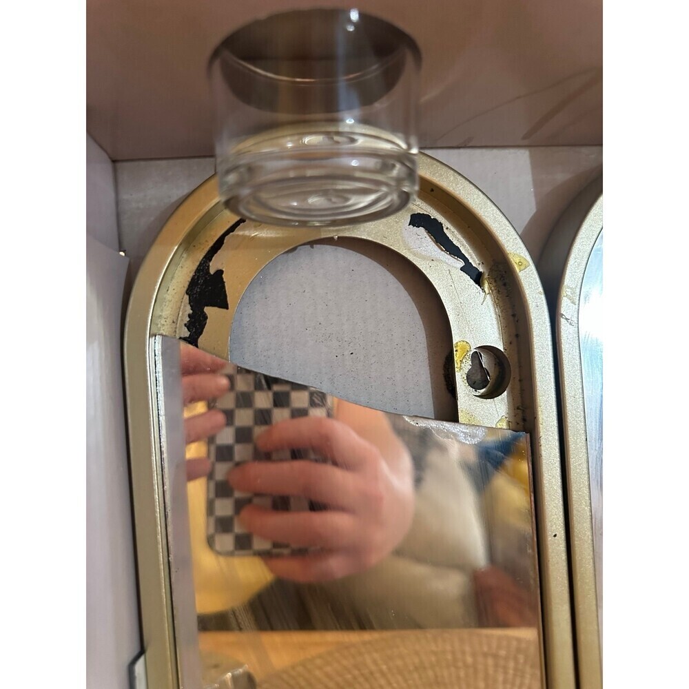 Mirrored Sconce Candle Holders gold - Picture 4 of 10